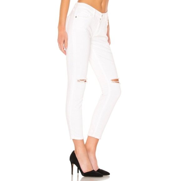 CURRENT ELLIOTT High Waist Stiletto White Jeans - Picture 3 of 6